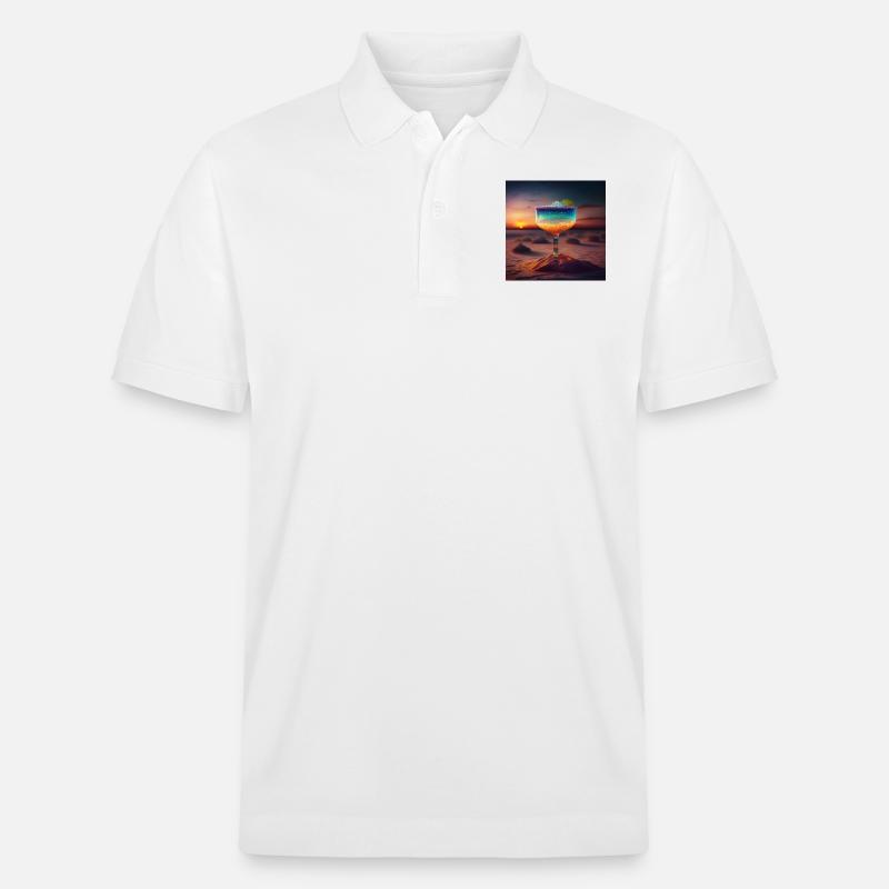 Cocktail 6 Geschenk - Stanley/Stella Unisex Bio-Poloshirt PREPSTER - Weiß