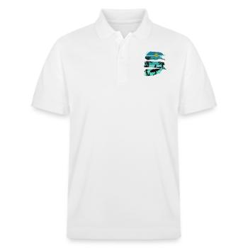 Mood été plage surf - Polo PREPSTER bio Stanley/Stella Unisexe - blanc - Devant - Roxy (174cm) & Andy (188cm)