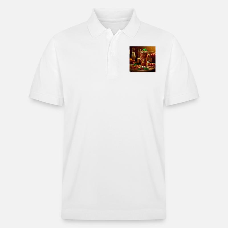 the pizza Drink flavour - Stanley/Stella Unisex Bio-Poloshirt PREPSTER - Weiß