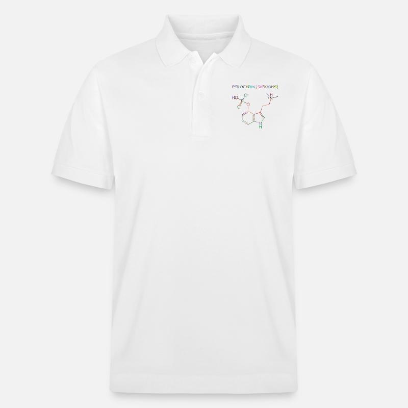 Molécule de psilocybine - Polo PREPSTER bio Stanley/Stella Unisexe - blanc