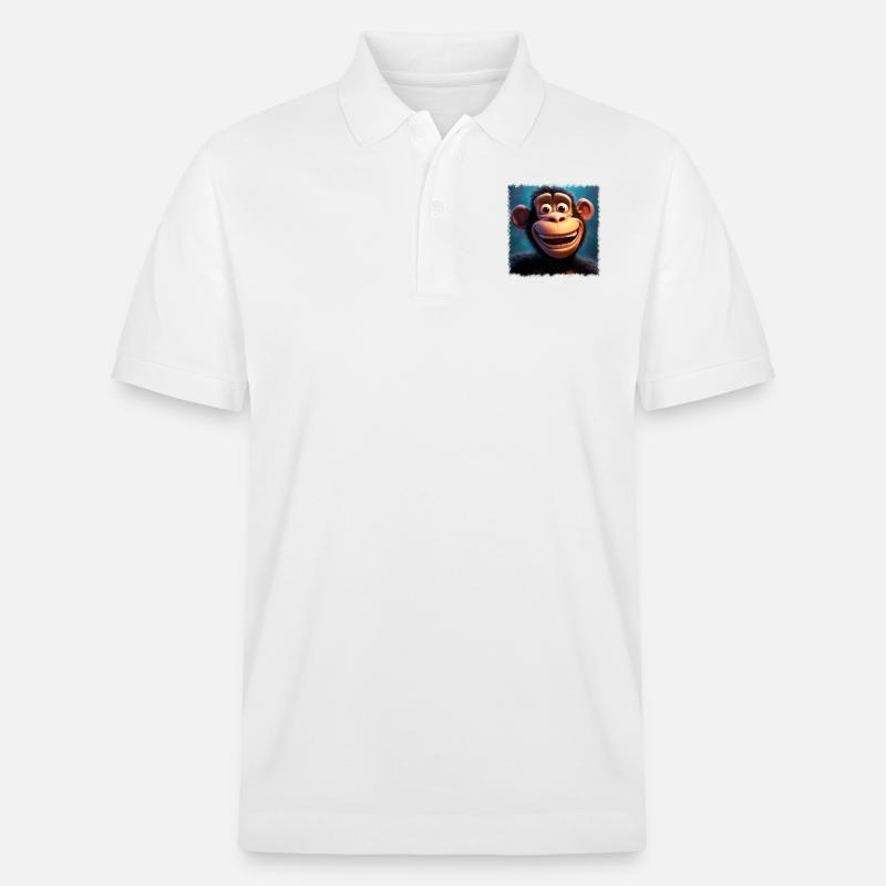 lustiger Affe - Stanley/Stella Unisex Bio-Poloshirt PREPSTER - Weiß