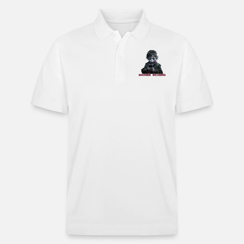 smombie incoming - Stanley/Stella Unisex Bio-Poloshirt PREPSTER - Weiß
