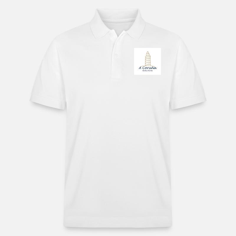 A Coruña - Stanley/Stella Unisex Bio-Poloshirt PREPSTER - Weiß