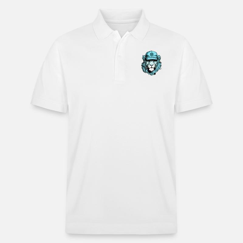 Boudi, der blaue Löwe - Stanley/Stella Unisex Bio-Poloshirt PREPSTER - Weiß
