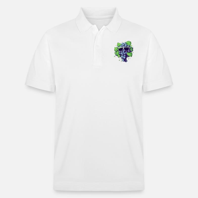 Grappe de raisin Harry - Polo PREPSTER bio Stanley/Stella Unisexe - blanc