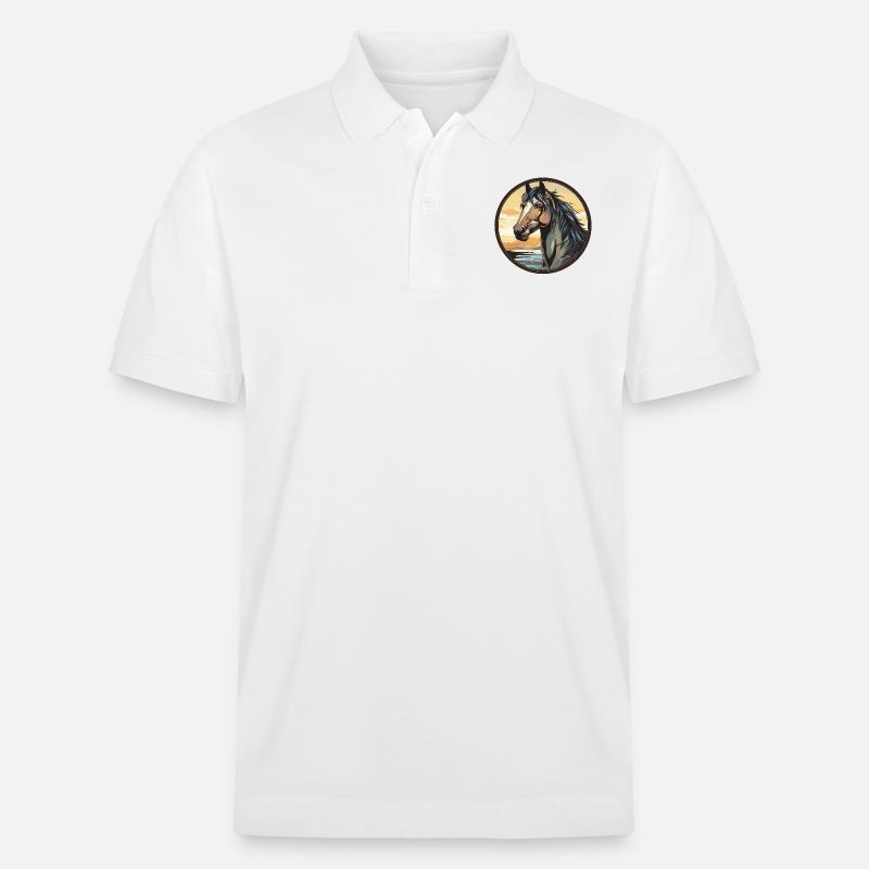 Pferd - Stanley/Stella Unisex Bio-Poloshirt PREPSTER - Weiß