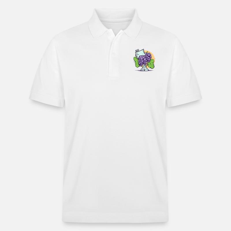 Trophäe und Weintraube - Stanley/Stella Unisex Bio-Poloshirt PREPSTER - Weiß