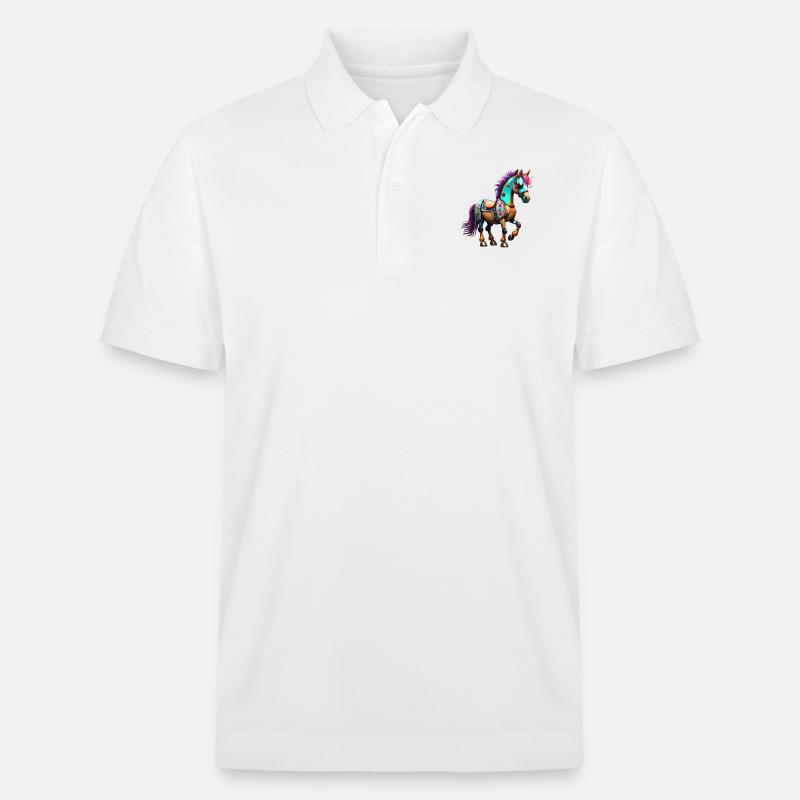 Robot Cheval - Polo PREPSTER bio Stanley/Stella Unisexe - blanc