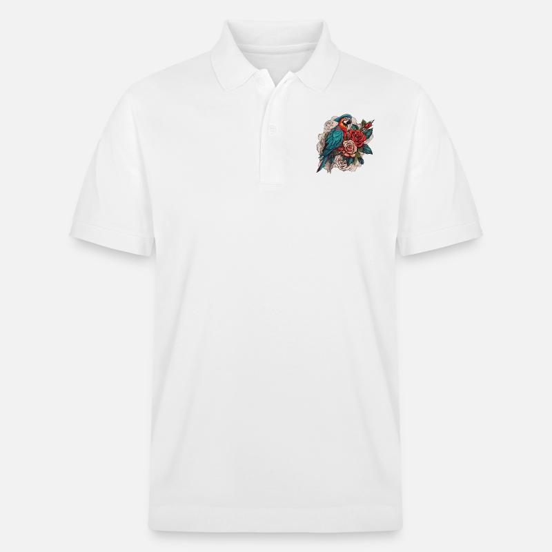 Papagei - Stanley/Stella Unisex Bio-Poloshirt PREPSTER - Weiß
