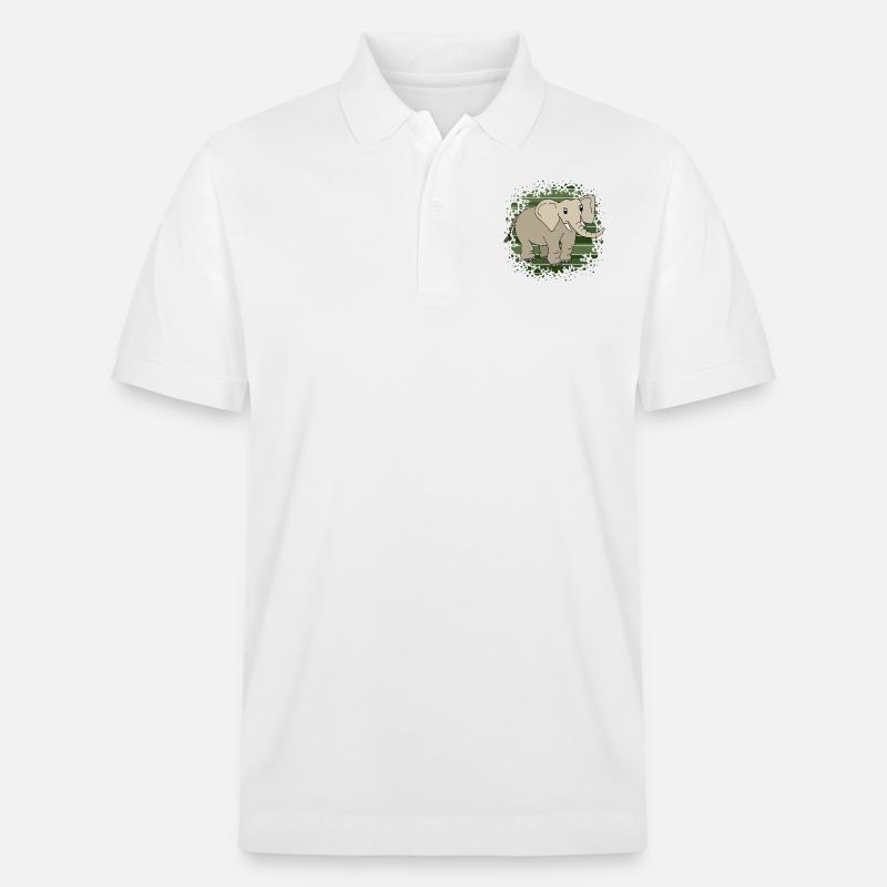 Éléphant - Polo PREPSTER bio Stanley/Stella Unisexe - blanc