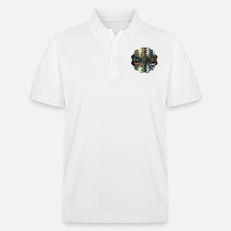 Landschaft - Stanley/Stella Unisex Bio-Poloshirt PREPSTER - Weiß