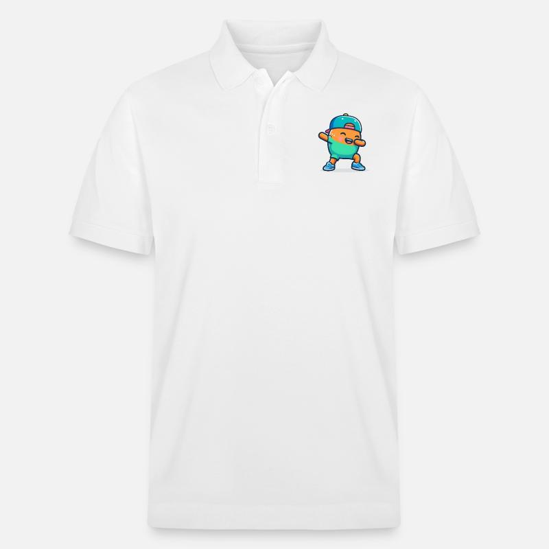 Happy Dab - Professioneller Dabber - Stanley/Stella Unisex Bio-Poloshirt PREPSTER - Weiß