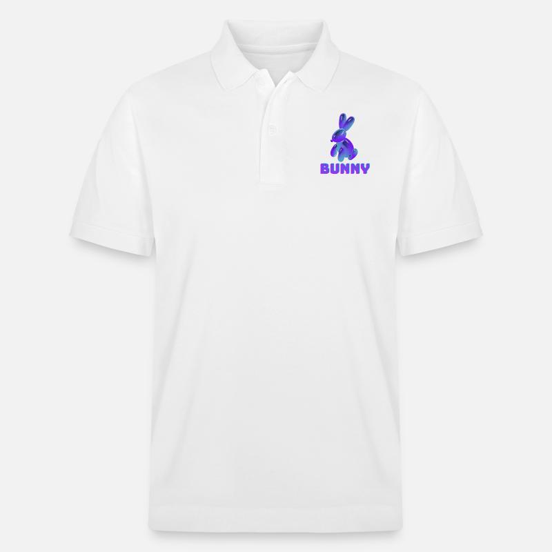 Lila Bunny - Stanley/Stella Unisex Bio-Poloshirt PREPSTER - Weiß