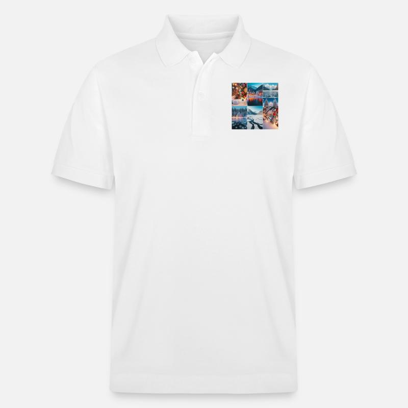 Weihnachten am See - Stanley/Stella Unisex Bio-Poloshirt PREPSTER - Weiß