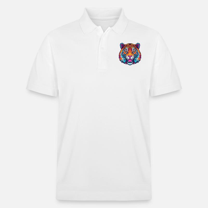 tiger 2 - Stanley/Stella Unisex Bio-Poloshirt PREPSTER - Weiß