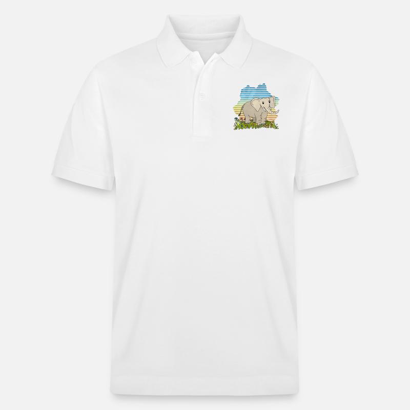 Éléphant - Polo PREPSTER bio Stanley/Stella Unisexe - blanc