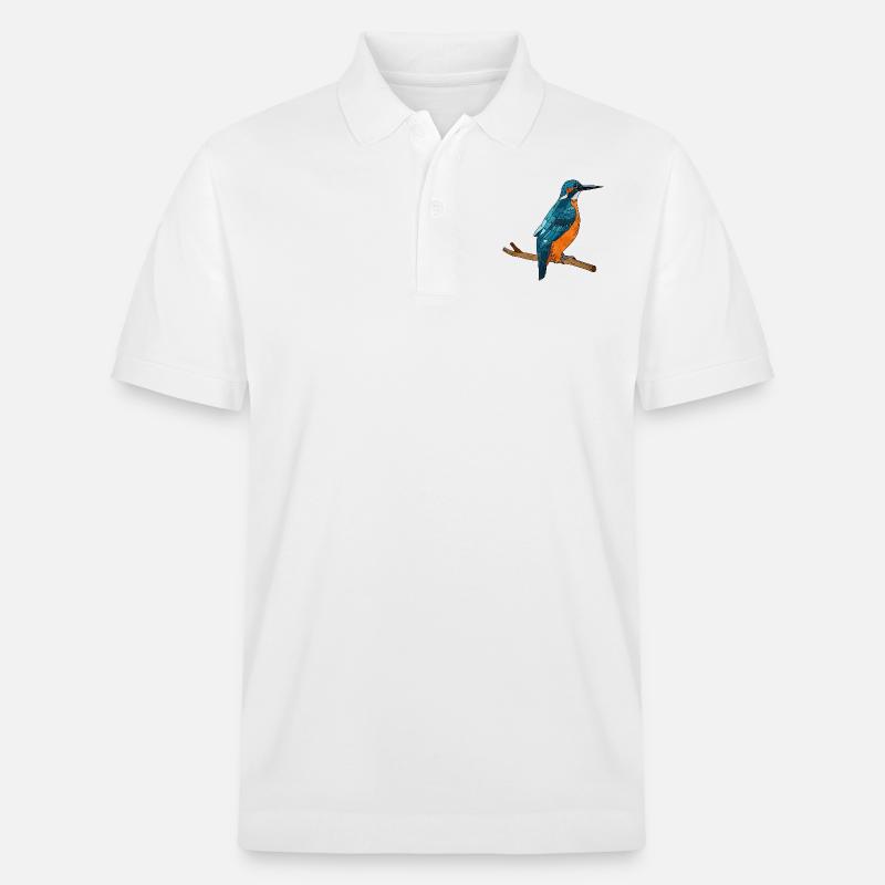 Bunter Vogel - Stanley/Stella Unisex Bio-Poloshirt PREPSTER - Weiß