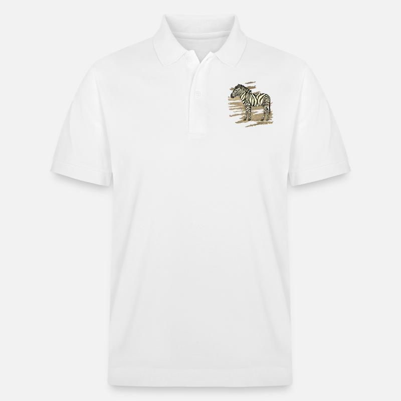 Zebra - Stanley/Stella Unisex Bio-Poloshirt PREPSTER - Weiß