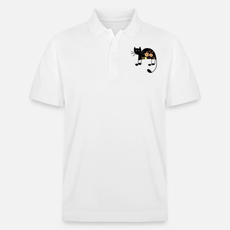 Katze - Stanley/Stella Unisex Bio-Poloshirt PREPSTER - Weiß
