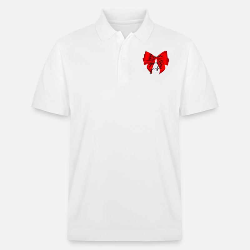 Schleife Geschenk - Stanley/Stella Unisex Bio-Poloshirt PREPSTER - Weiß