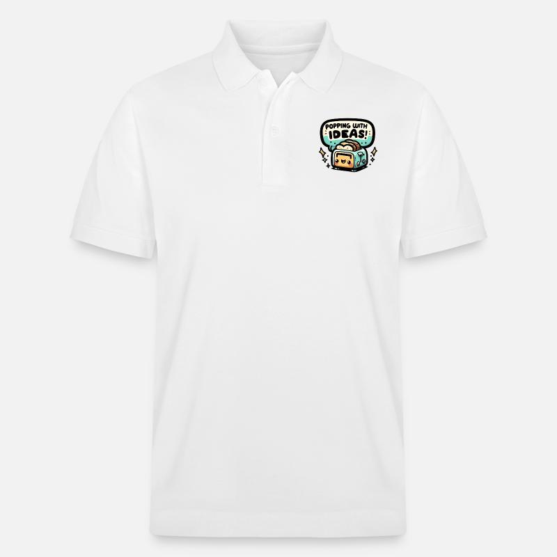 Popping With Ideas - Stanley/Stella Unisex Bio-Poloshirt PREPSTER - Weiß