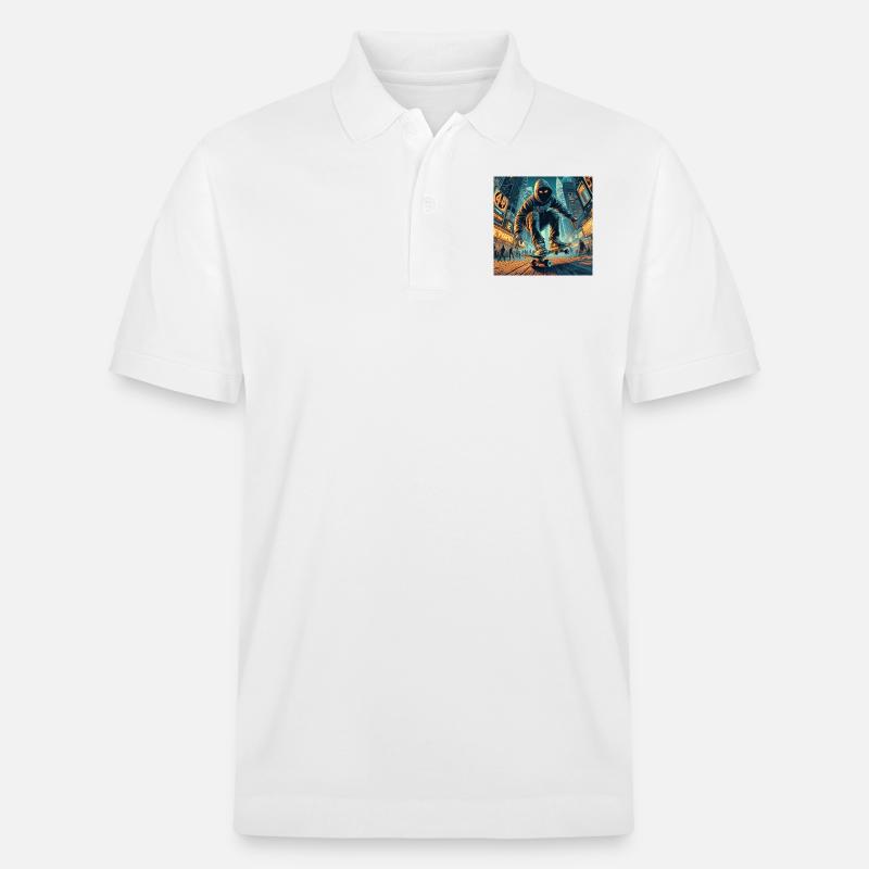 time to grind - Stanley/Stella Unisex Bio-Poloshirt PREPSTER - Weiß