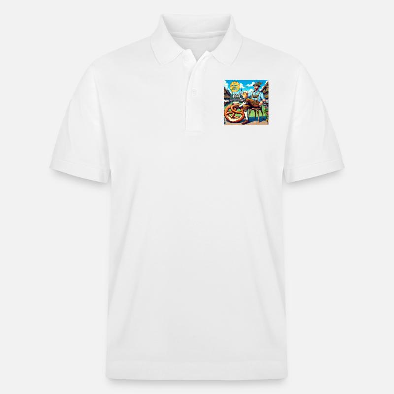 Biergarten - mentally I am here - Stanley/Stella Unisex Bio-Poloshirt PREPSTER - Weiß