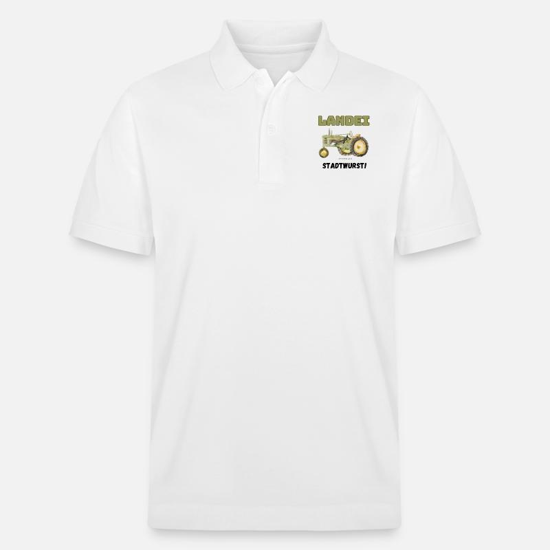 Landei…besser als Stadtwurst! - Stanley/Stella Unisex Bio-Poloshirt PREPSTER - Weiß