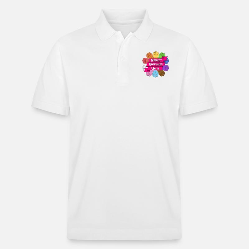 reflect empower unite - Stanley/Stella Unisex Bio-Poloshirt PREPSTER - Weiß