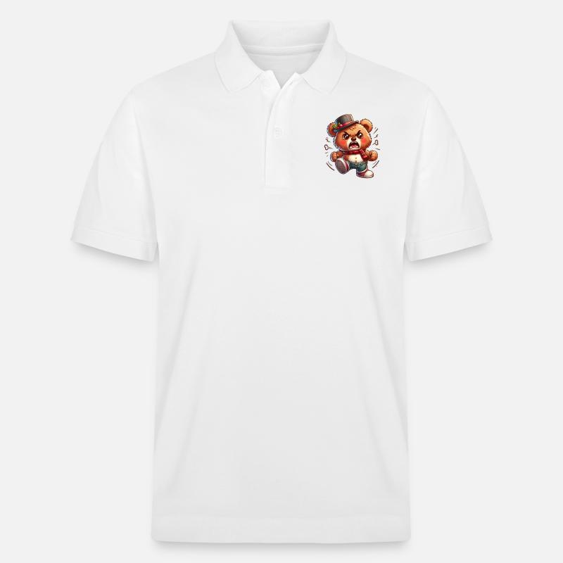 Angry Bear - Stanley/Stella Unisex Bio-Poloshirt PREPSTER - Weiß