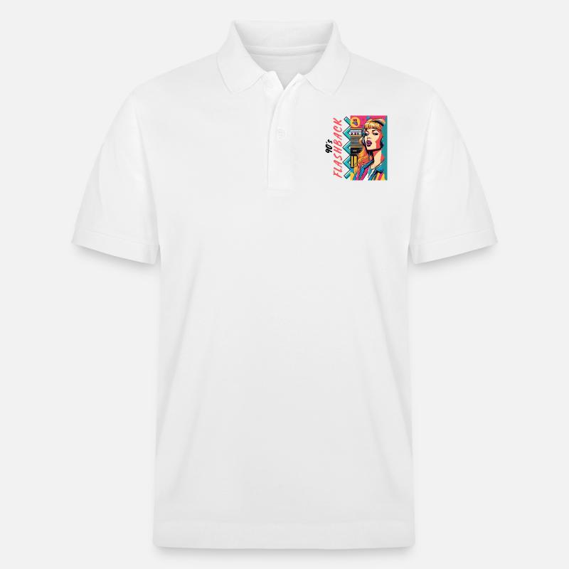 Flashback des années 90 - Polo PREPSTER bio Stanley/Stella Unisexe - blanc
