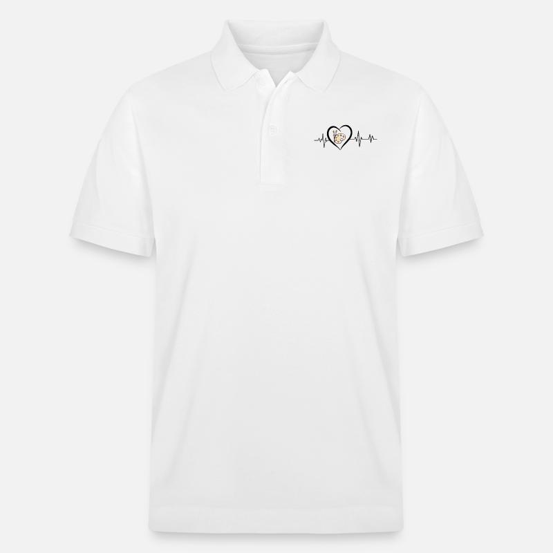 battement de cœur dessin - Polo PREPSTER bio Stanley/Stella Unisexe - blanc