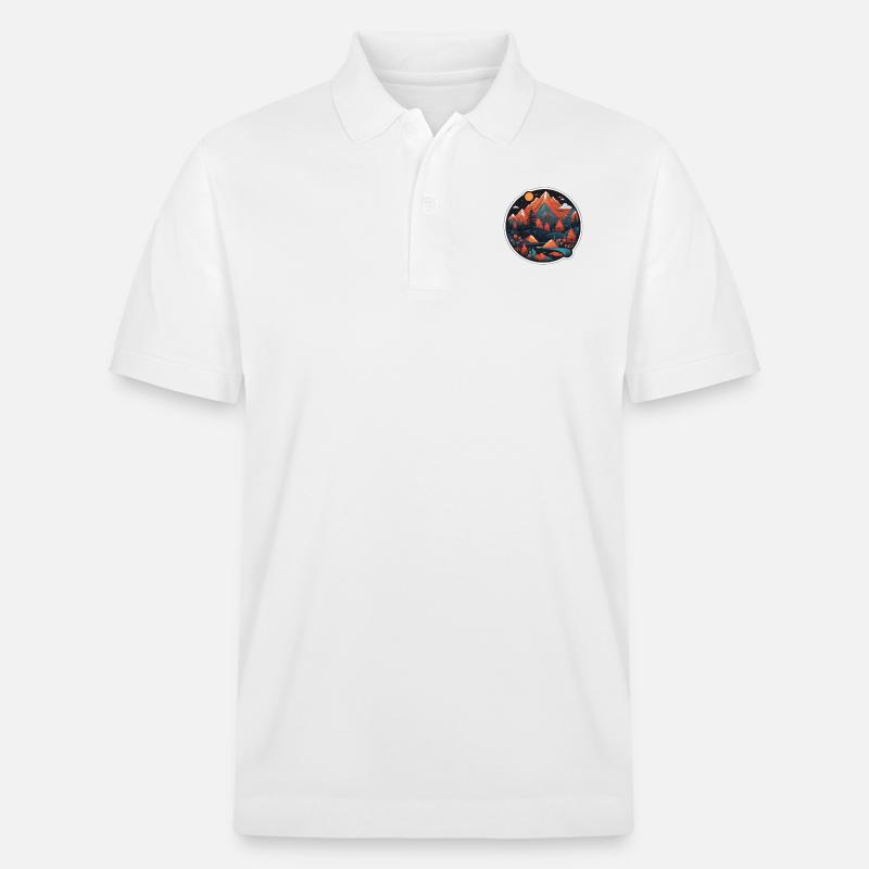 Schweizer Berge - Stanley/Stella Unisex Bio-Poloshirt PREPSTER - Weiß