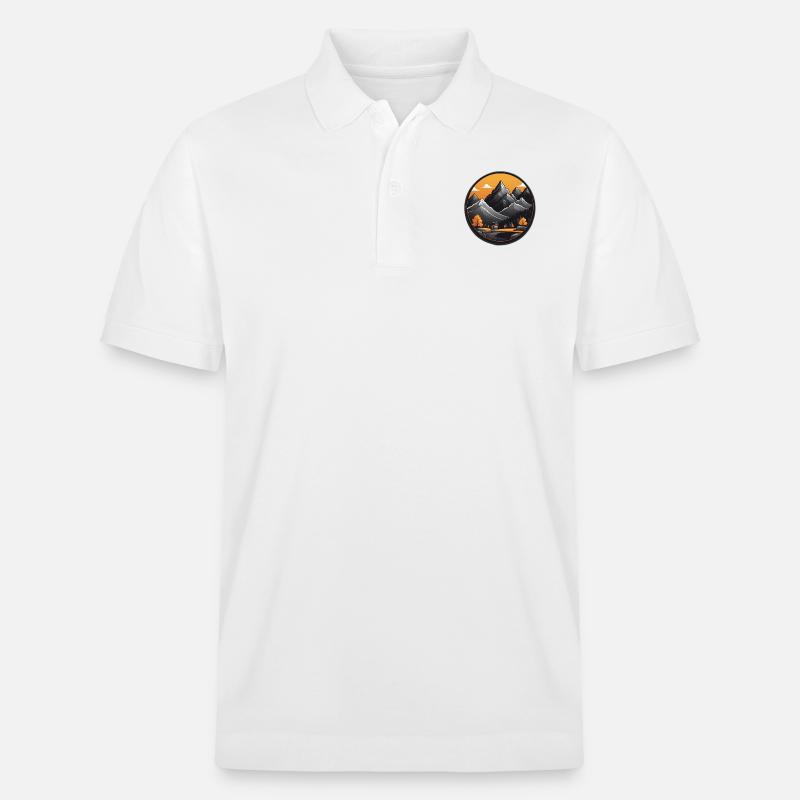 Schweizer Berge - Stanley/Stella Unisex Bio-Poloshirt PREPSTER - Weiß