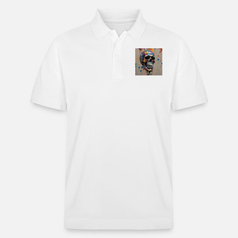 Skull 2 - Stanley/Stella Unisex Bio-Poloshirt PREPSTER - Weiß