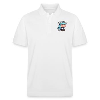 brain with bangs - Stanley/Stella Unisex Organic Polo Shirt PREPSTER - white - Front - Roxy (174cm) & Andy (188cm)