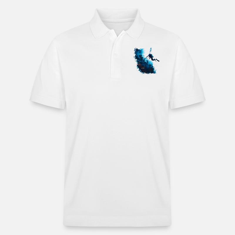 Tauchen, ein Unterwasser-Abenteuer - Stanley/Stella Unisex Bio-Poloshirt PREPSTER - Weiß