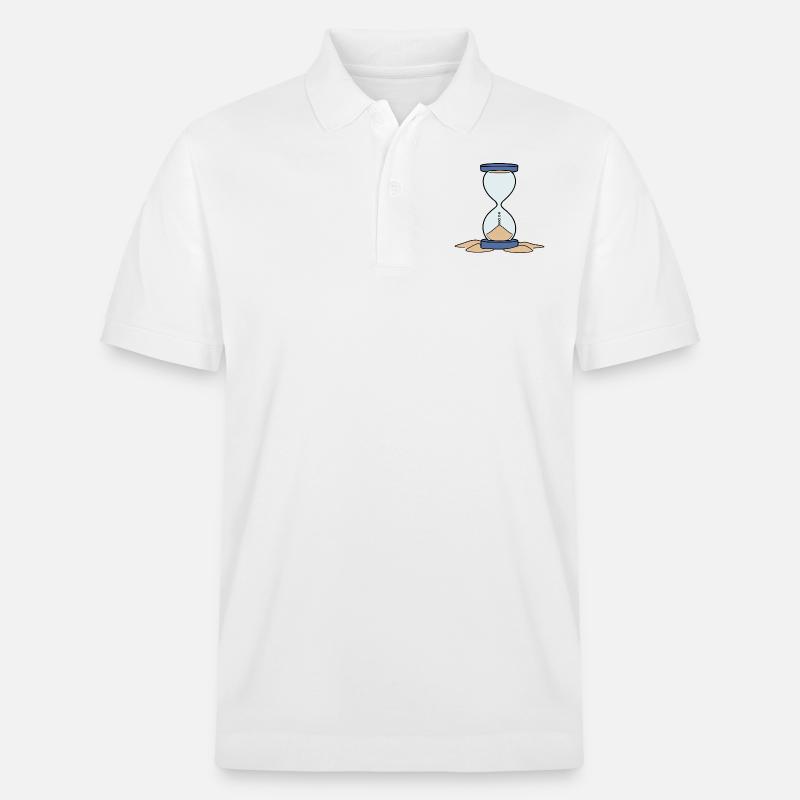 Sablier Temps vide Fin Patience - Polo PREPSTER bio Stanley/Stella Unisexe - blanc