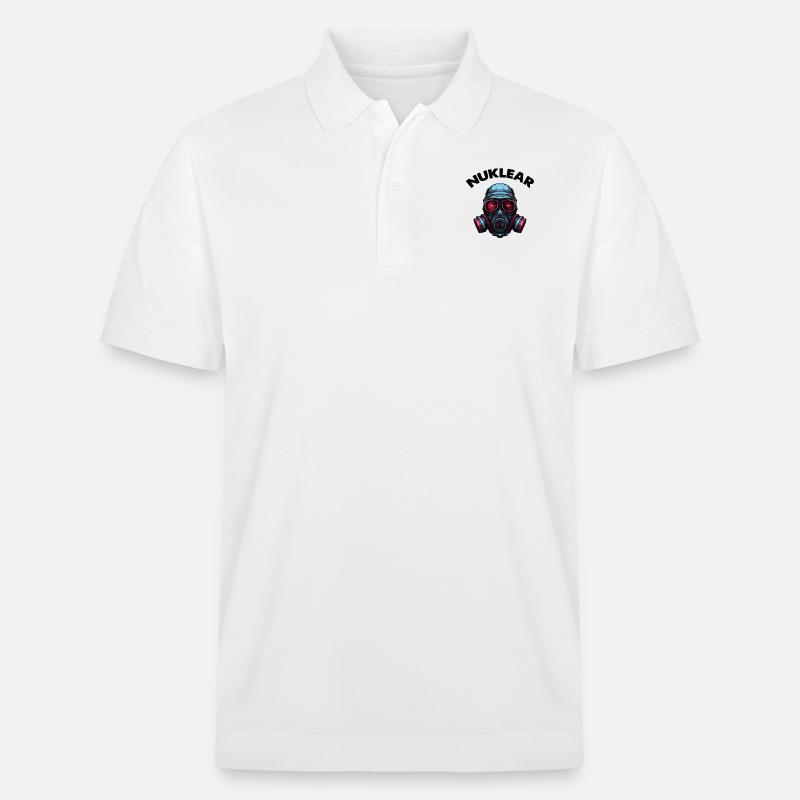 Gassmaske - Stanley/Stella PREPSTER økologisk unisex-poloskjorte - hvit