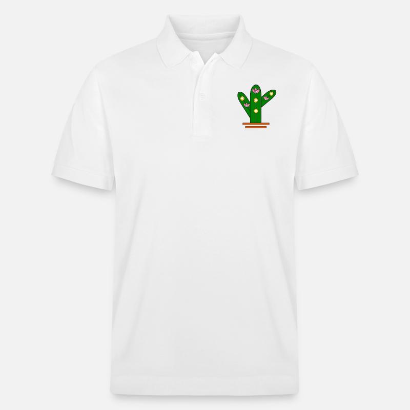 Cactus éclatant - Polo PREPSTER bio Stanley/Stella Unisexe - blanc
