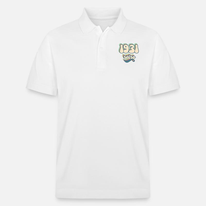 1931 Retro Geschenkidee - Stanley/Stella Unisex Bio-Poloshirt PREPSTER - Weiß