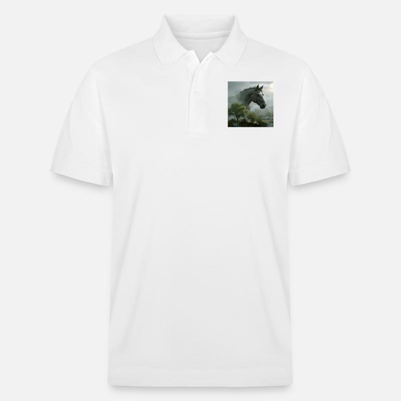 Pferd Star - Stanley/Stella Unisex Bio-Poloshirt PREPSTER - Weiß