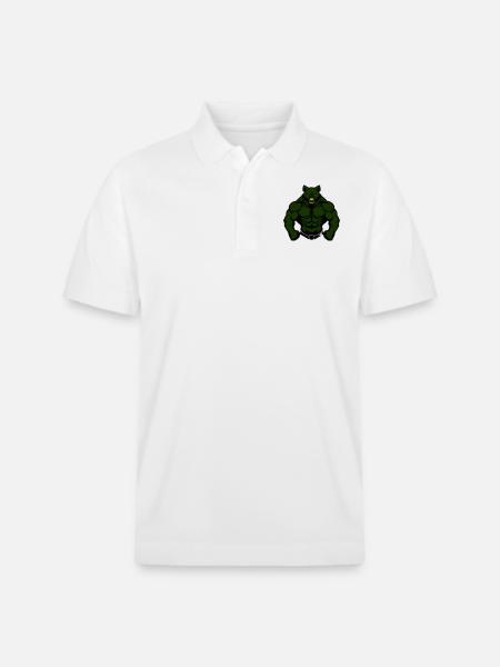 Bear Comic Fit - Stanley/Stella Unisex Organic Polo Shirt PREPSTER - white