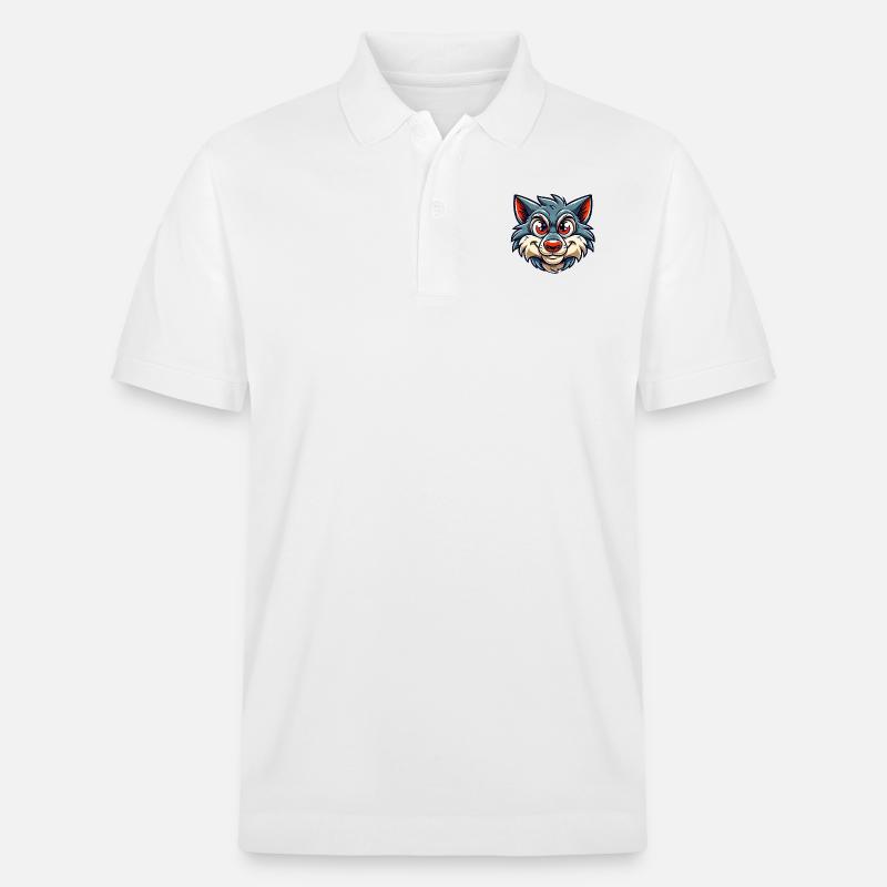 Wolf Comic - Stanley/Stella Unisex Bio-Poloshirt PREPSTER - Weiß