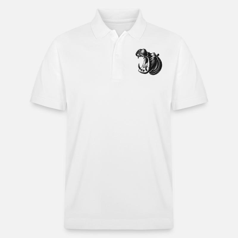 Nilpferd - Stanley/Stella Unisex Bio-Poloshirt PREPSTER - Weiß
