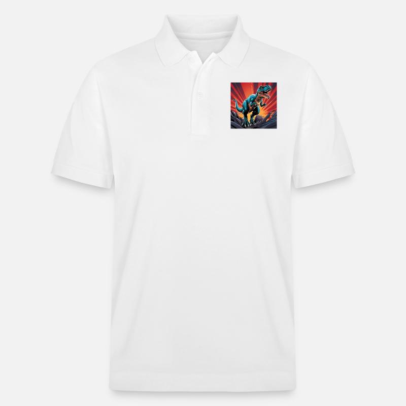 Dinosaurier - Stanley/Stella Unisex Bio-Poloshirt PREPSTER - Weiß