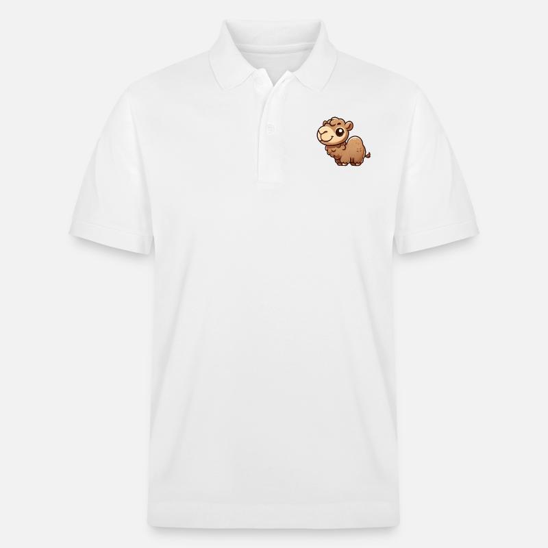 kamel cartoon - Stanley/Stella Unisex Bio-Poloshirt PREPSTER - Weiß