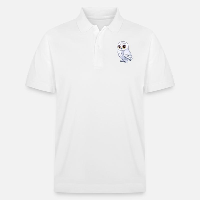 weiße eule - Stanley/Stella Unisex Bio-Poloshirt PREPSTER - Weiß