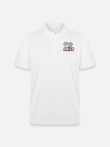 Made in 2012 retro - Stanley/Stella Unisex Organic Polo Shirt PREPSTER - white