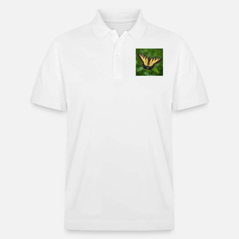 Eastern Tiger swallowtail - Stanley/Stella Unisex Organic Polo Shirt PREPSTER - white